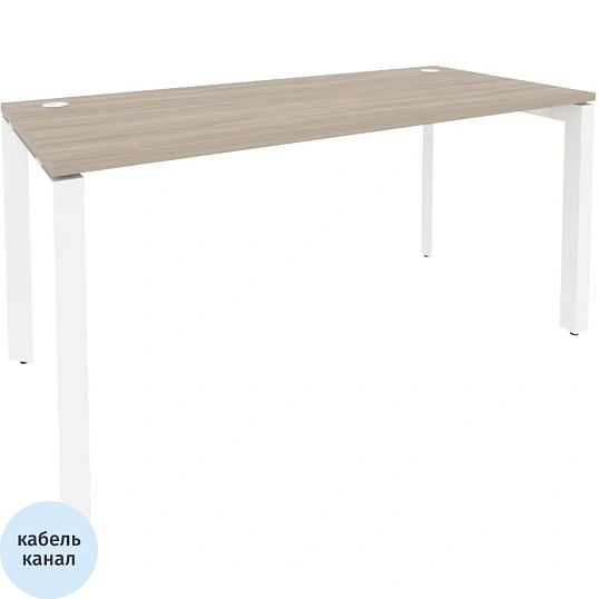 Стол ONIX-П П на металлокаркасе O.MP-SP-4.7 аттик дуб/белый Ш1580