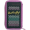 Пенал Butterfly 2 отд.,  выборочный лак, 190x110 мм, ПКК 11-19