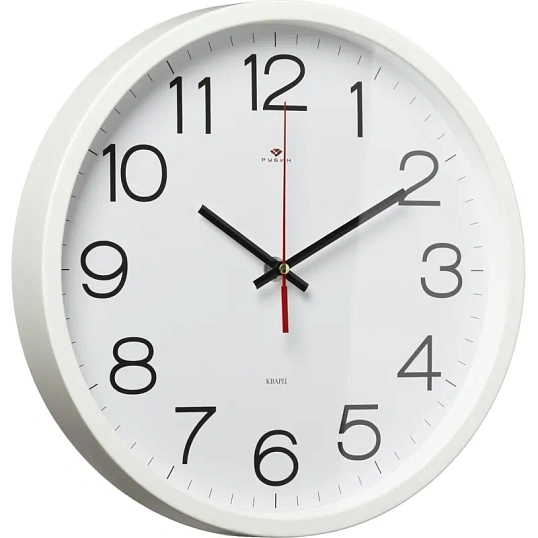 Часы настенные круг d=30см, корпус белый Классика арт.3027-121W