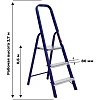 Стремянка Алюмет стальная окрашенная с алюминиевыми ступенями  3 ст. М8403