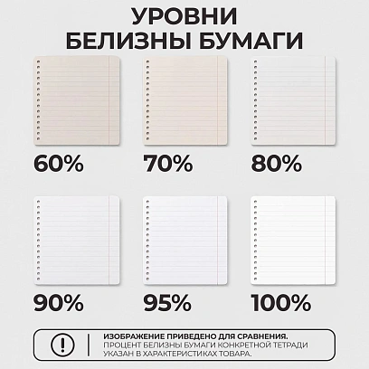 Тетрадь 48л А5ф клетка 60-65г/кв.м,греб,Обл.Бумвинил МЕТАЛЛИК Синяя,063469