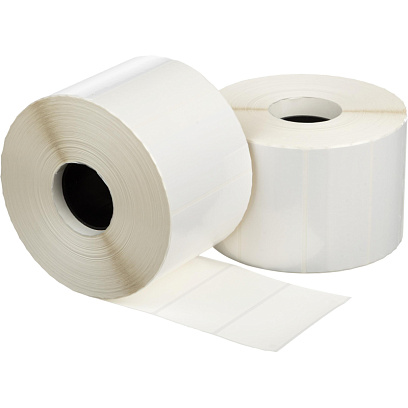 Термотрансферные этикетки ПП 80х40, 2000шт/рул, вт.40, 12шт/уп