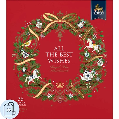 Чай Richard All The Best Wishes Ассорти в пакетиках, 36 шт НГ