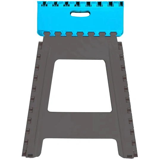 Стремянка -табурет пластик большая складная Color-X серо-голубая
