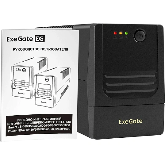 ИБП ExeGate Power NB-650.LED.AVR.2SH (EX299484RUS)