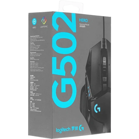 Мышь компьютерная Logitech G502 HERO High Perform. Gam. Retail (910-005474)