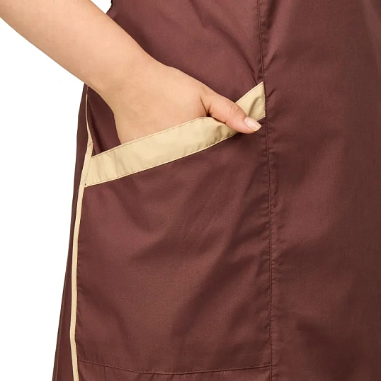 Фартук сарафан Маркет Мастер  цвет шоколадный/бежевый