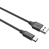 Кабель PERO DC02 USB-A to USB-C, 3А, 1.2m, Black