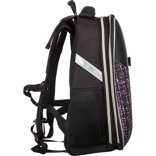 Ранец Комус Класс Basic Fashion твид черный, 2 отд., эргоном. спинка