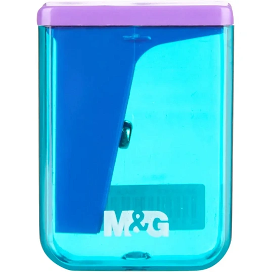 Точилка ручная M&G, 1 отв., контейнер, ассорти