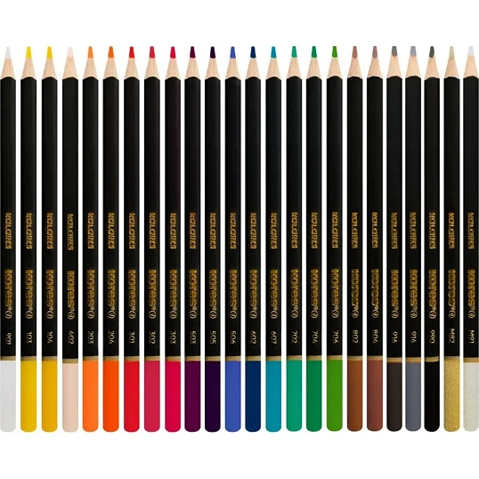 Карандаши цветные Kores Kolores 3-гран 3мм 24 цв/наб в металл.коробке 93325