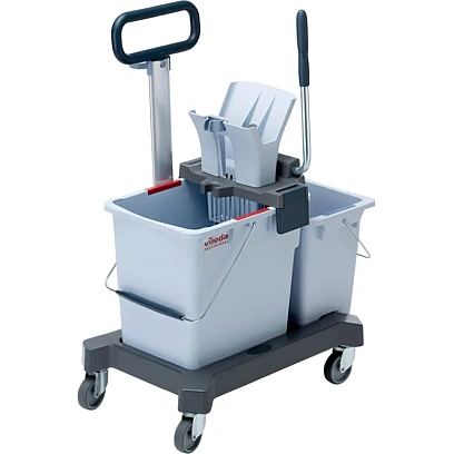 Тележка Vileda УльтраСпид Про ведра 25л+10л на платформе с тр.ручкой 147209