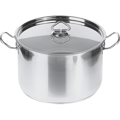 Кастрюля 5л нерж.тройное дно d=235 h=130, ИНДУКЦИЯ, LUXSTAHL, кт148