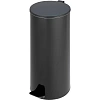 Ведро мусорное с педалью стальное, черное, 250х600мм, объем 30л