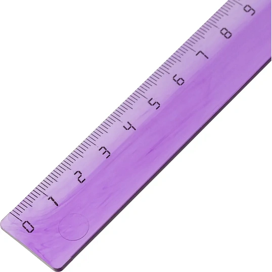 Линейка 15см Attache Economy пластик цвет прозр ассорти (крас,син,зел,оран)