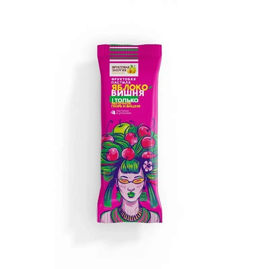 Пастила Фрутилад Фруктовая яблочная с вишней, 30гx12шт/уп