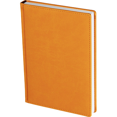 Ежедневник недатированный А5+, 136л, VELVET оранжевый  3-115/06