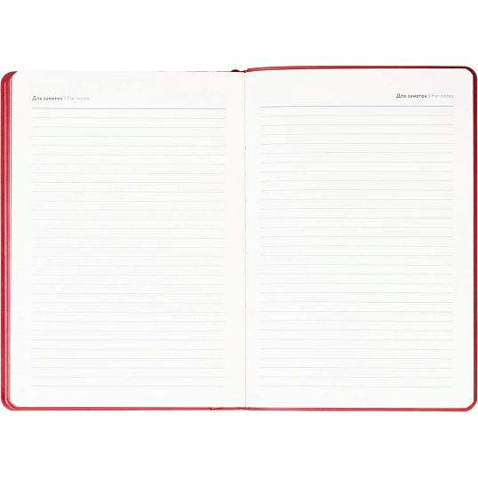 Ежедневник недатированный ATTACHE Soft touch А5, 140х200мм, 136л, красный