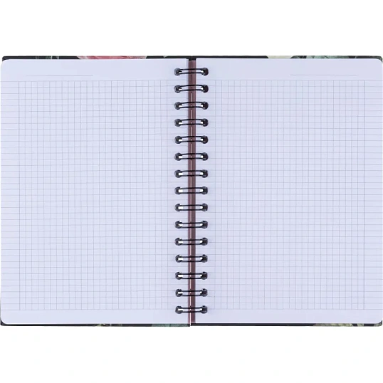 Тетрадь общая, BS, А5, 120л., клетка, твердый, спираль. Flora, букет N4203