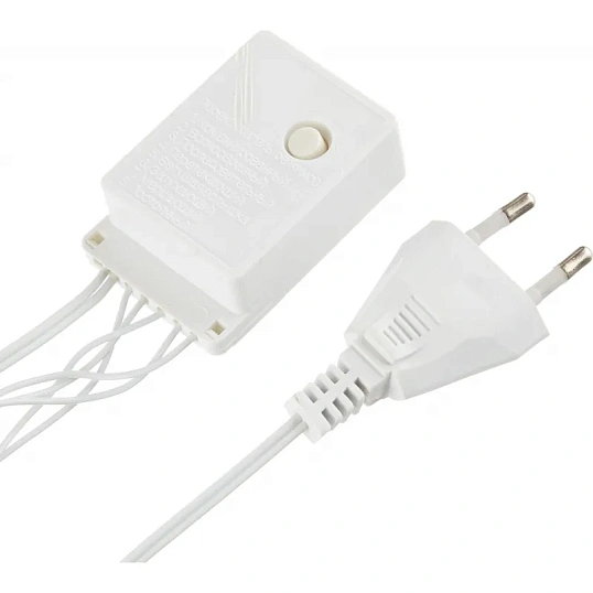 Гирлянда светодиодная сосулька 300л.LED бел,бел.каб 5.64х0.56м+1.5м Е96354