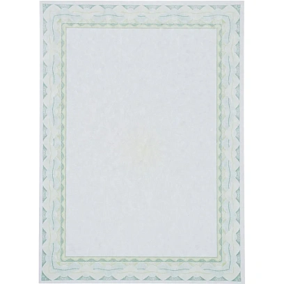 Сертификат-бумага А4 Attache 50 шт/уп зеленая рамка спираль ID6