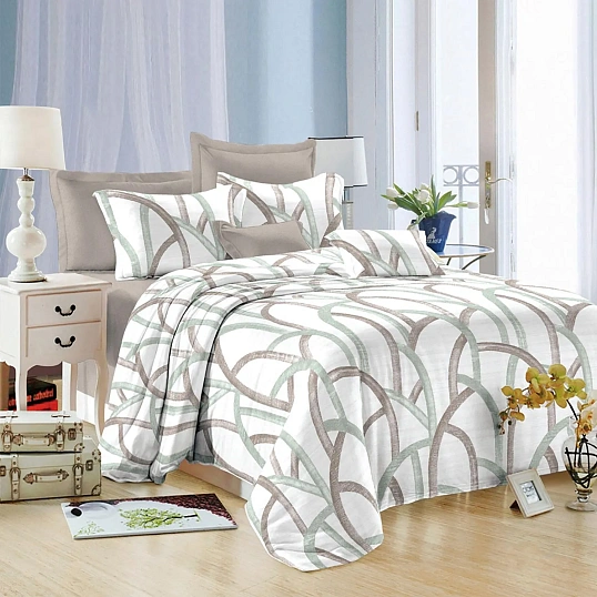 Постельное белье 1,5сп микросат(наволочки70х70-2 шт) -2137 Тони