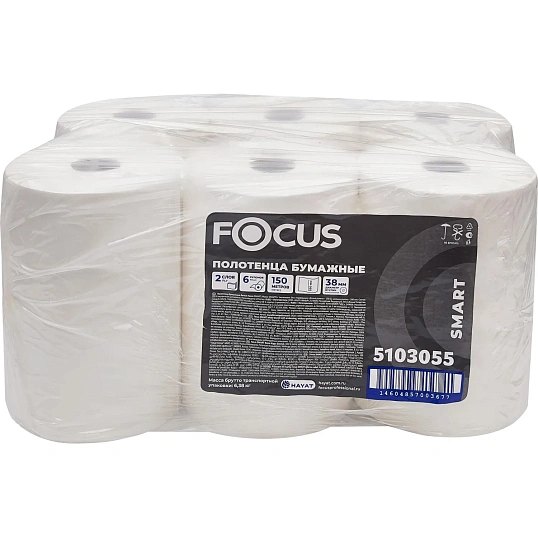 Полотенца бумажные д/дисп Focus Smart Jumbo 2сл 150м 6рул/уп_5103055
