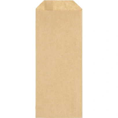 Пакет бумажный  80x20х220, 70 гр/м2, крафт, коричневый, 500 шт/уп