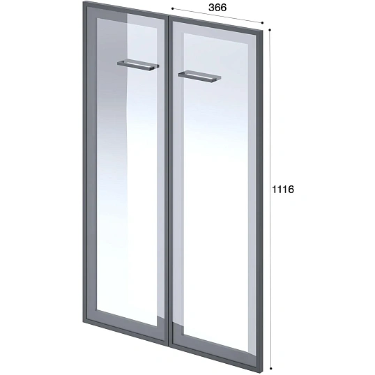 Двери IN FORMANT стекл. 2 шт 129H112 734х21х1116