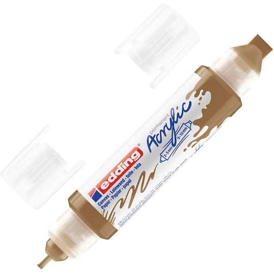 Маркер акриловый двусторонний 3D Edding 5400/924.2-3,5-10мм.Золотой/Gold