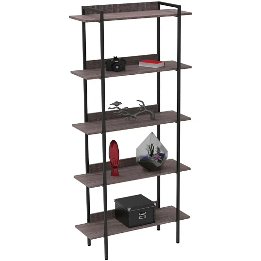 Стеллаж TI_Комус раздвижной Онега-9, 5 полок, 904х1950мм, ясень анкор темн