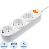 Удлинитель Power Cube 3р/5м с/з выкл 2200 Вт 10 А 3x0,75 (PC-2-5M)