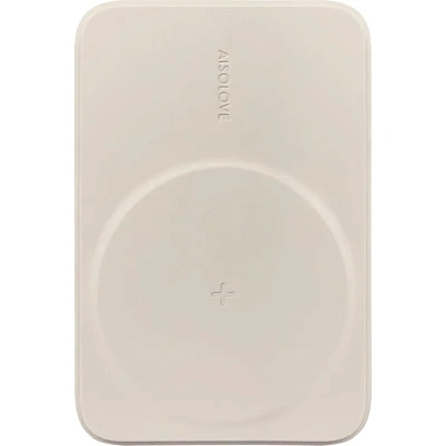 Внешний аккумулятор SOLOVE (Mi) W12 5000mAh MagSafe 20W QC+PD 3A, бежевый