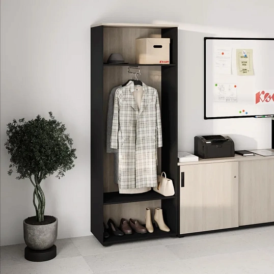 Гардероб узкий К-Loft 241H010 выс.2106 дуб скандин./графит