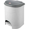 Ведро мусорное с педалью 19л пластиковое, мрамор