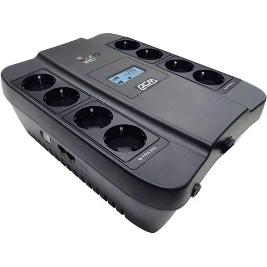 ИБП Powercom SPIDER SPD-1100U LCD USB, Line-Int, LCD,1100VA/605W,8xEURO,USB