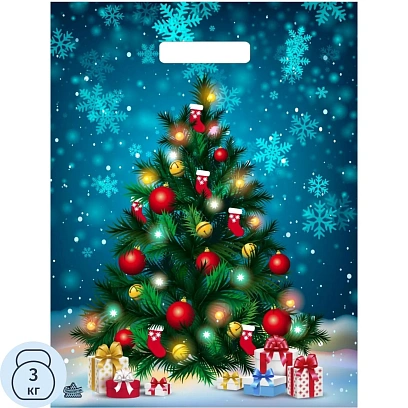 Пакет вырубной Яркая елочка 30х41 см/60мкм н00245468
