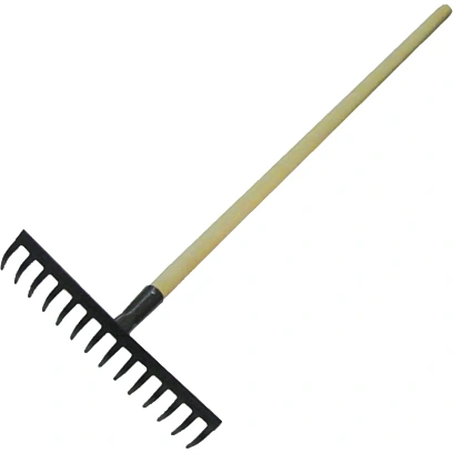 Грабли 14-ти зубые витые тощ 2мм эмаль с/ч 1 сорт(в сборе)ГВ-14_СИ-01442