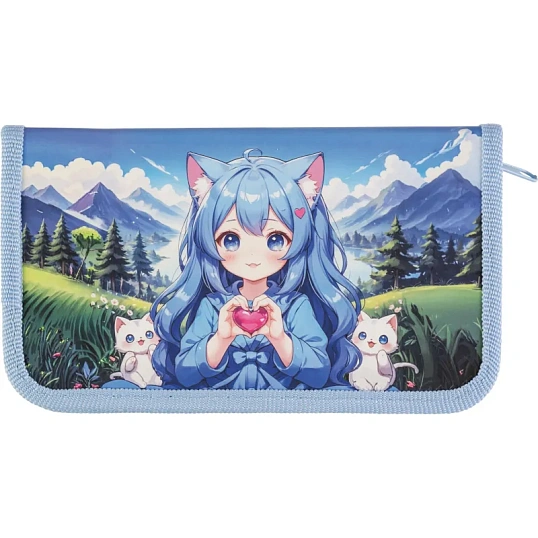 Пенал Аниме малышка,ламинат,софт тач,1отд,190x110мм 88439