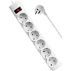 Сетевой фильтр Defender  DFS 155 5 м, белый, 6 розеток(99493)