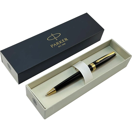 Ручка шариковая Parker Fusion Laque Black GT 1,0мм,кнопочн,синяя,9000034436