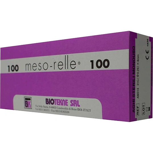 Игла для мезотерапии 31G (0,26x4), Meso-relle 100 шт/упаковка