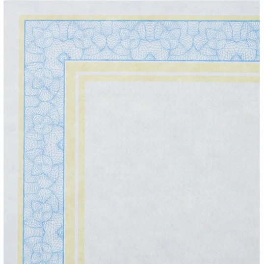 Сертификат-бумага А4 Attache 50 шт/уп двойная рамка бирюза + оранжевая ID11