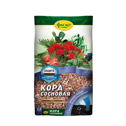 Кора сосновая Цветочное Счастье 2,5л Фаско