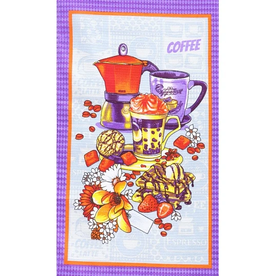 Набор полотенец 35х60- 4 шт., вафля 160 гр/м2, Кофе микс