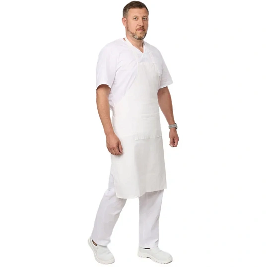 Фартук поварской универсальный белый