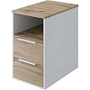 Тумба прист. Комус Мебель К-Loft 241T001 436х670х752 дуб натур/белый