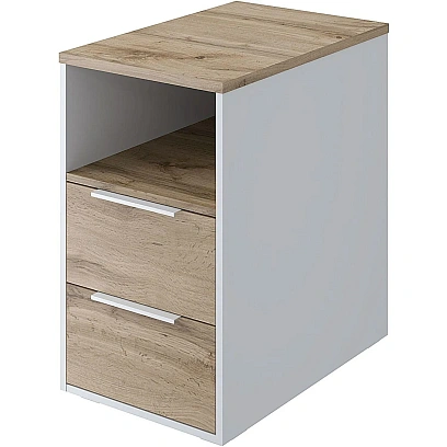 Тумба прист. Комус Мебель К-Loft 241T001 436х670х752 дуб натур/белый