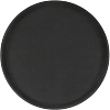 Поднос прорезин.кругл.16'' 40см черный, кт939