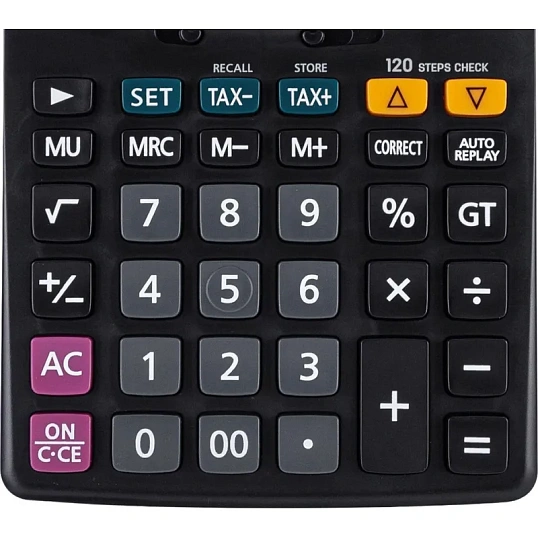 Калькулятор настольный ПОЛНОРАЗМ. Deli E1630, 12-р, дв.пит,188x140мм,черн